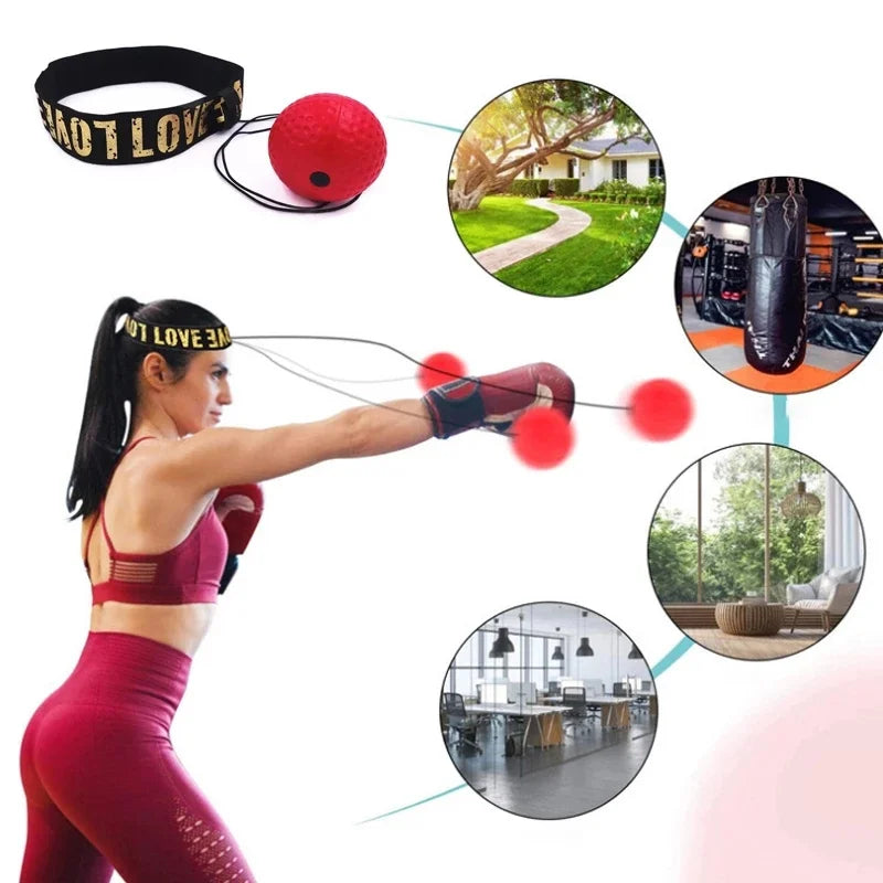 Boxing Speed Ball Head-mounted PU Punch ball MMA Sanda Training Hand Eye Reaction Home Sandbag Fitness Boxing Equipment Hot Sale